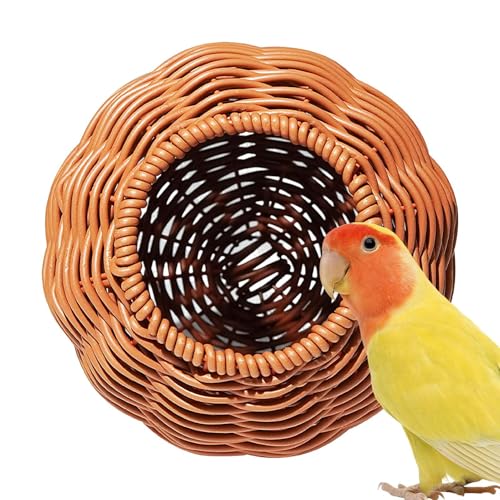 Proypiax Vogelnest für Käfig, Cockatiel Nest,Nachahmung Rattan Papageienhaus | Handgewebte Nachahmung des Rattannest von Proypiax