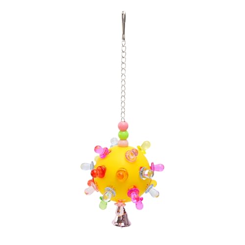 Proypiax Vogelspielzeug für Papageien, Papageienspielzeug für mittlere Vögel - Planet Design Buntes Kauspielzeug,Erleichterung Langeweile Forager Ball mit Bell Cage Accessoires für Spielplatz und von Proypiax