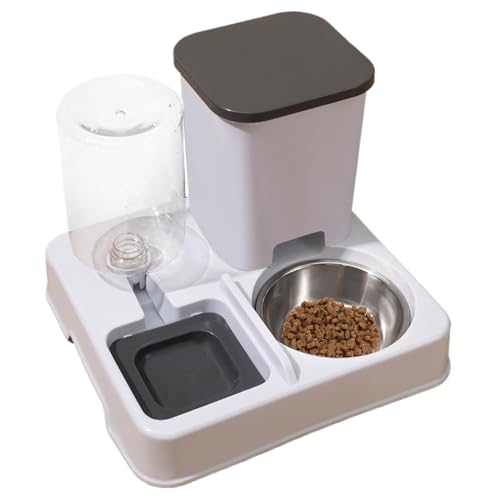 Pruojhw Futterstation und Tränke für Haustiere, Futter- und Wasserspender für Katzen | rutschfester 2-in-1-Futternapf für Haustiere | automatische Futterstation Pruojhw Futterstation und Tränke für Haustiere, Futter- und Wasserspender für Katzen | rutschfester 2-in-1-Futternapf für Haustiere | automatische Futterstation von Pruojhw
