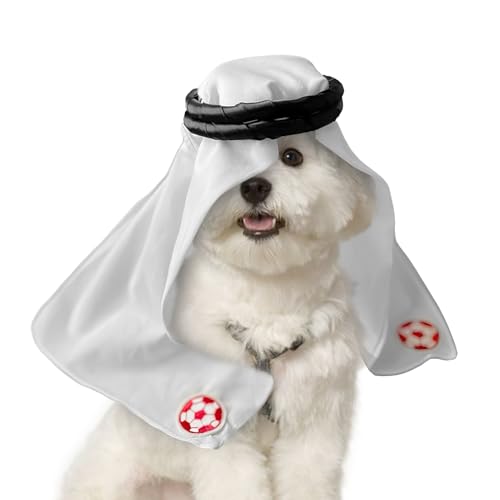Pruojhw Haustier Kopftuch Wrap, Arabisches Kopfband für Kleintiere, Cosplay Verkleidung Kostüm Outfit Fotozubehör Dekoration für Hunde Kleine Katzen Halloween Party Pruojhw Haustier Kopftuch Wrap, Arabisches Kopfband für Kleintiere, Cosplay Verkleidung Kostüm Outfit Fotozubehör Dekoration für Hunde Kleine Katzen Halloween Party von Pruojhw