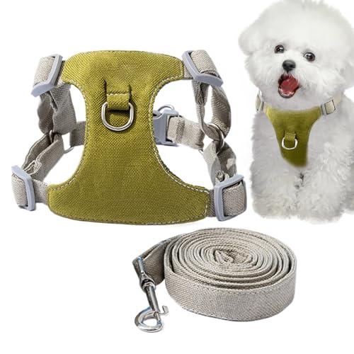 Pruojhw Hundegeschirr Mit Westen | Pet Westen Geschirr Seil Set,Erstickungssicher Verstellbares Hundezubehör Mit Einfachem Bedienhebel Für Camping Wandern Outdoor Reisen Pruojhw Hundegeschirr Mit Westen | Pet Westen Geschirr Seil Set,Erstickungssicher Verstellbares Hundezubehör Mit Einfachem Bedienhebel Für Camping Wandern Outdoor Reisen von Pruojhw
