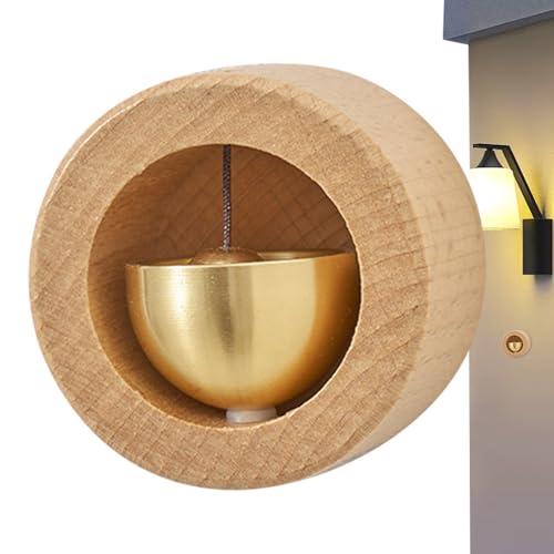 Pruojhw Magnetische Türklingel für Schlafzimmer | magnetische Glocke aus Holz für Schlafzimmer, Türklingel ohne Bohren, rustikales für Haus, Werkstatt, Büro und Wohnzimmer von Pruojhw