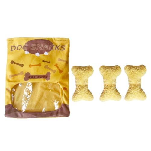 Pruojhw Welpe Spielzeug gefüllte Knochen, gefüllte Snacks Hundespielzeug - Plüsch quietschende Knochen Snuffle Food Toys Snacks Bag - Interaktiver süßes kognitives Training behandeln Sie das Pruojhw Welpe Spielzeug gefüllte Knochen, gefüllte Snacks Hundespielzeug - Plüsch quietschende Knochen Snuffle Food Toys Snacks Bag - Interaktiver süßes kognitives Training behandeln Sie das von Pruojhw