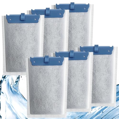 6 Stück Filterkartusche für Tetra Whisper Bio-Bag Filter, mittlere Ersatzfilterkartuschen für Aquarien, kompatibel mit Tetra Whisper Filters 10i / IQ10 / PF10 und 20 Gallonen ReptoFilter von Pryitier