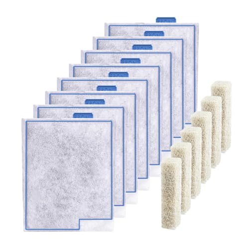 Ersatz-Filterkartuschen, groß, kompatibel mit Aqueon QuietFlow Filter LED Pro Größe 20, 30, 50, 75, Power-Filtergröße 20, 30, 50, 55/75, E Innengröße 40 und Kanisterfilter (8 + 6 Filterpads) von Pryitier