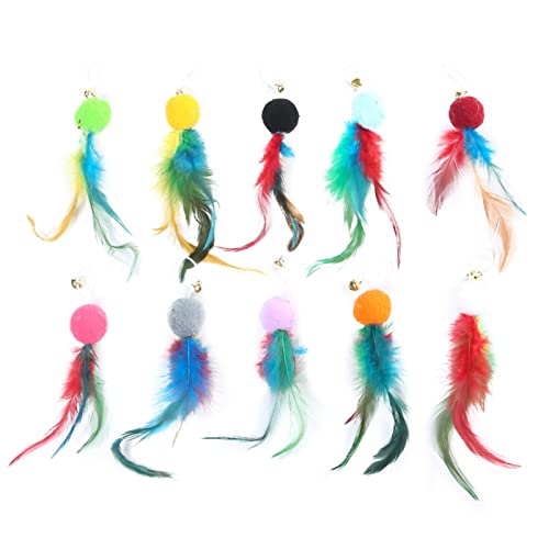 Psdndeww 10 Stück Ersatz mit und für interaktives Spielzeug für Indoor-Katzen, Unterhaltungsspielzeug, Länge 18 cm Psdndeww 10 Stück Ersatz mit und für interaktives Spielzeug für Indoor-Katzen, Unterhaltungsspielzeug, Länge 18 cm von Psdndeww