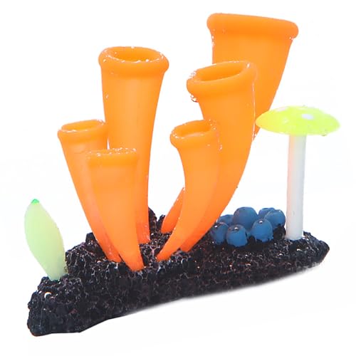 Psdndeww Aquarium-Dekoration, leuchtet im Dunkeln, bunte Korallen, Silikon, Lebensraum, Ornament für Zuhause und Büro Psdndeww Aquarium-Dekoration, leuchtet im Dunkeln, bunte Korallen, Silikon, Lebensraum, Ornament für Zuhause und Büro von Psdndeww