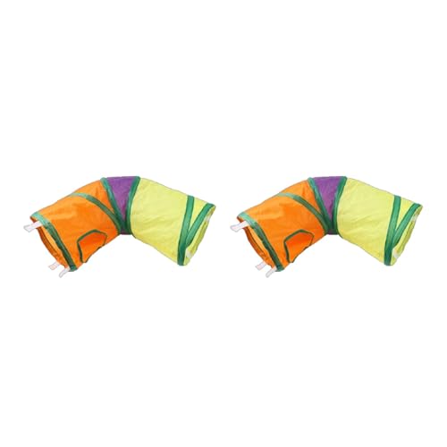 Psdndeww Katzentunnel, Katzenspielzeug, Tunnel aus Polyester, Versteck in L-Form Regenbogen für Kleintiere, Katzen, Tunnel und Schläuche für Innenräume, Kaninchen, Tunnel u Psdndeww Katzentunnel, Katzenspielzeug, Tunnel aus Polyester, Versteck in L-Form Regenbogen für Kleintiere, Katzen, Tunnel und Schläuche für Innenräume, Kaninchen, Tunnel u von Psdndeww