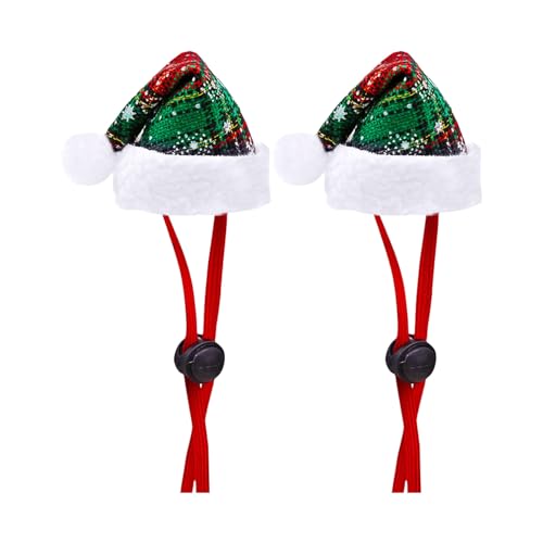 Weihnachtsmütze für kleine Hunde, Weihnachtsmannmütze für kleine Hunde, Weihnachtsmannmütze, Festival, Cosplay, Kostüm, Hut, Haustierzubehör, 2 Stück Weihnachtsmütze für kleine Hunde, Weihnachtsmannmütze für kleine Hunde, Weihnachtsmannmütze, Festival, Cosplay, Kostüm, Hut, Haustierzubehör, 2 Stück von Psdndeww