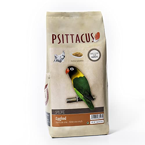 Psittacus Eggfood 1 kg | Zuchtpaste für Papageien in der Fortpflanzung | Nymphen, Aratingen, Agapornis, Wellensittiche, Premiumfutter für Vögel, 100% Nicht-GMO von Psittacus