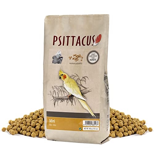 Psittacus Mini 450 g | Vollfutter für Nymphen, Cotorras und Kakadus | Premium-Vogelfutter | 100% Nicht-GMO von Psittacus