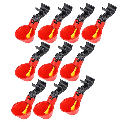 10 Stücke Hühner Trinkbecher Automatische Trinker Wasser Geflügel Trinkmaschine Geflügel Trinkmaschine Hühnerwasserer Trinkbecher für Geflügel Wachteln Hühner Henne(6.6cm) von Pssopp