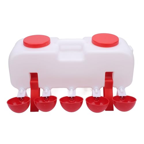 28 Stück Hängende Geflügeltränke, Hühnertränkebecher, Schwimmergesteuerte Automatische Hühnertränke, Hühnerbewässerungssystem, Geflügelwasser-Futterspender-Set, Geeignet für von Pssopp