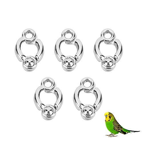 5Stk. Papageienbeinring Papageienfußkette Metall Haustier Vogel Aktivität Eröffnungstraining Fußring Zubehör Papageien Käfigzubehör (Nr. 5) 5Stk. Papageienbeinring Papageienfußkette Metall Haustier Vogel Aktivität Eröffnungstraining Fußring Zubehör Papageien Käfigzubehör (Nr. 5) von Pssopp