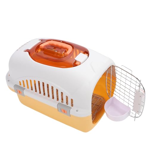 50 X 33 X 31 cm Sky Zwinger, Plastik -Oberladung Hartsieger Hautrantträger für Mittlere Kleine Hunde Katze (Yellow) von Pssopp