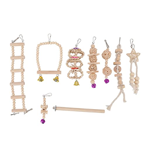 9-teiliges Kauspielzeug für Papageien, Naturholz, Multifunktionales Vogelkäfig-Spielzeug für Kleine Sittiche, Wellensittiche, Sittiche, Finken, Liebesvögel und Andere Kleine und Mittelgroße Papageien 9-teiliges Kauspielzeug für Papageien, Naturholz, Multifunktionales Vogelkäfig-Spielzeug für Kleine Sittiche, Wellensittiche, Sittiche, Finken, Liebesvögel und Andere Kleine und Mittelgroße Papageien von Pssopp