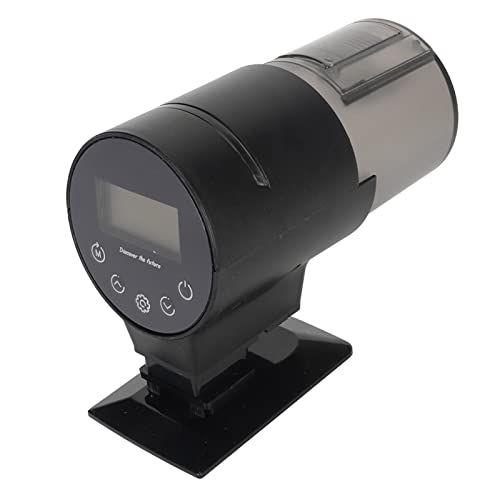 Pssopp Automatischer Fischfutterautomat, Automatischer Fischfutterspender, Verstellbarer Digitaler Timer, Aquarium-Futterspender für Aquarium, Wochenendurlaub von Pssopp