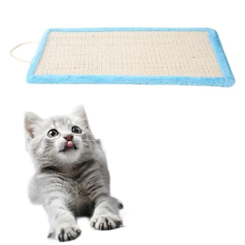 Cat Scratch Pad Wandtür Hängen Cat Scratching Board Cat Scratching Sofa Lounge Kitty Scratching Pad Mat (Blau) von Pssopp