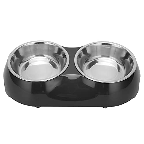Double Pet Bowls rutschfeste Hundenapf Edelstahl Pet Bowl Feeder Dish Katzenfütterungsschüssel Wasserfütterungs Trinkschale von Pssopp