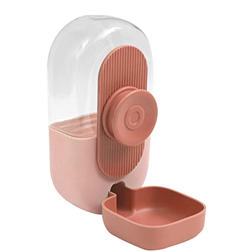 Hängender Tierfutterspender um 75 Grad Neigbarer Automatischer Tierfutterspender Einfache Installation Katzenfutter Wasserspender für Welpen und Kätzchen Kaninchen (Rosa) von Pssopp