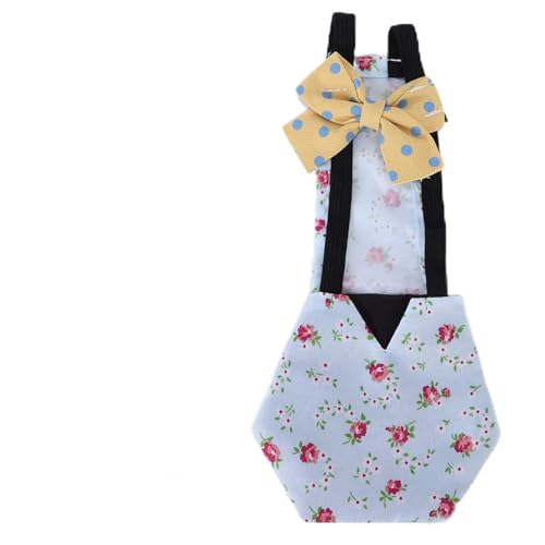 Haustier Geflügel Windeln Hühnerwindel für Haustier Ente Gans oder Hennen Windel Geflügel Kleidung mit Schleife-Knoten(S Blaue Blume) von Pssopp