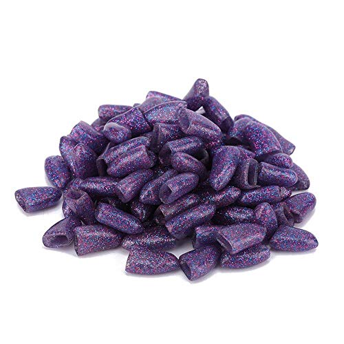 Hffheer Hundenagelkappen, 100 Stück Bunte Weiche Haustierklauen Nagelkappen Decken die Pfotenkontrolle mit Klebstoff und Applikatoren für Hundeklauen ab (Violet L) von Pssopp