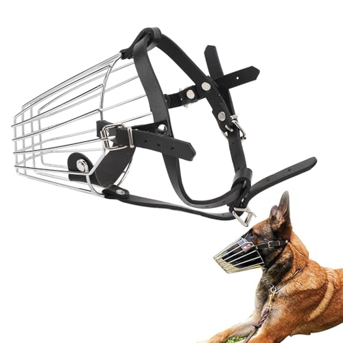 Pssopp Hunde-Gesichtskorb aus Metall, Atmungsaktiv, Verhindert Beißen, Verstellbarer Maulkorb aus Metalldraht, Maulkorb für Mittelgroße und Große Hunde Pssopp Hunde-Gesichtskorb aus Metall, Atmungsaktiv, Verhindert Beißen, Verstellbarer Maulkorb aus Metalldraht, Maulkorb für Mittelgroße und Große Hunde von Pssopp