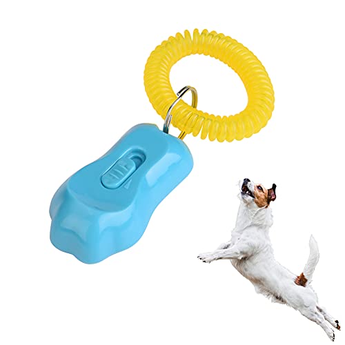 Hunde Klicker Finger Clicker Pet Training Clicker Einstellbar Hundetraining Clicker Hund Tranining Spielzeug für Hunde Katzen Pferde (Himmelblau) von Pssopp