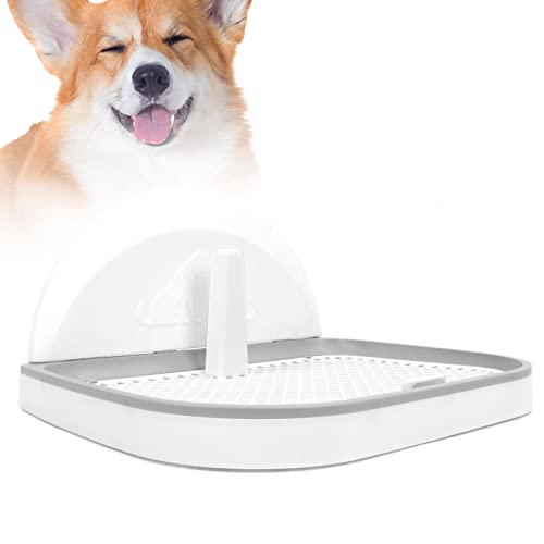 Hundetrainings-WC Hundetöpfchen-Zaun Töpfchen-Tablett mit Wandabdeckung Training Pads-Halter Bodenschutz Hundepad-Halter(grau) von Pssopp