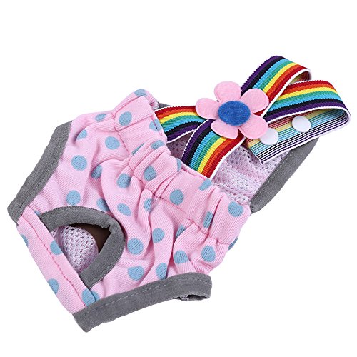Hundewindel, Waschbarer Weiblicher Hundewindel Wiederverwendbarer Welpen Unterwäsche mit Verstellbarem Hosenträger, Schöner Design, Verlegenheit, Premiummaterial, Leicht zu Tragen, Sauber zu Halten Hundewindel, Waschbarer Weiblicher Hundewindel Wiederverwendbarer Welpen Unterwäsche mit Verstellbarem Hosenträger, Schöner Design, Verlegenheit, Premiummaterial, Leicht zu Tragen, Sauber zu Halten von Pssopp