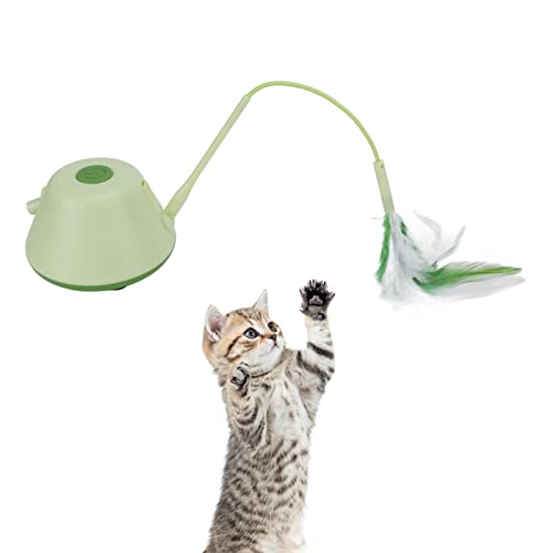 Interaktives 3 Modi Kunststoff USB Lade LED bewegliches Elektrisches Kätzchen Feder Spielzeug Automatisches Katzenspielzeug für Indoor Plüsch Interaktiv SpielzeugfigurenStofftiere & Plüschtiere von Pssopp