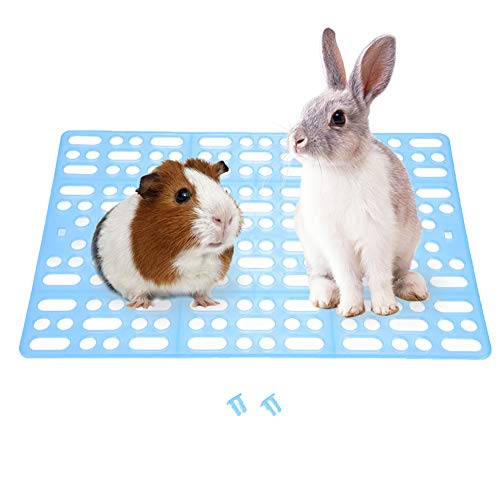 Kaninchenmatte Nagerteppich Nagermatte Kaninchenkäfig Matte Kunststoff Füße Pad für Kaninchen Meerschweinchen Hamster Käfig(Blau) von Pssopp