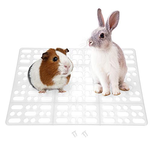 Kaninchenmatte Nagerteppich Nagermatte Kaninchenkäfig Matte Kunststoff Füße Pad für Kaninchen Meerschweinchen Hamster Käfig(Weiß) von Pssopp