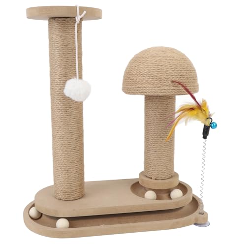 Katzenkratzbaum, Stabiles Strukturdichtebrett, Interaktives Drehteller-Design, Katzenkratzer für Spielzeug, Teaser und Bälle Im Lieferumfang Enthalten, Katzenkratzbaum mit Katzenkratzbaum, Stabiles Strukturdichtebrett, Interaktives Drehteller-Design, Katzenkratzer für Spielzeug, Teaser und Bälle Im Lieferumfang Enthalten, Katzenkratzbaum mit von Pssopp