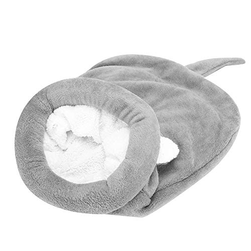 Katzenschlafsack Weiche Plüsch Selbstwärmende Waschbare Katzenbetten Kuschelsack Decke Matte Kitty Sack für Katze und Welpe(grau) von Pssopp