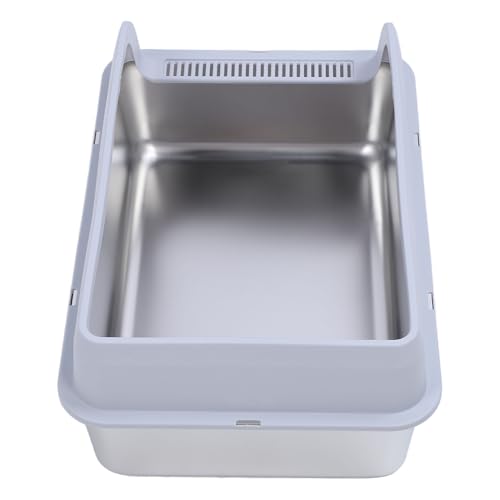 Katzentoilette aus Edelstahl, Nicht Klebrig, Auslaufsicher, Leicht zu Reinigen, Große Katzentoilette mit Oberem Deckel für Kleine, Mittelgroße und (S 20,5 x 7,5 x 3 cm / 8,1 x Katzentoilette aus Edelstahl, Nicht Klebrig, Auslaufsicher, Leicht zu Reinigen, Große Katzentoilette mit Oberem Deckel für Kleine, Mittelgroße und (S 20,5 x 7,5 x 3 cm / 8,1 x von Pssopp