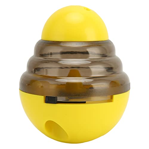 Leckerli-Spender-Ball für Hunde, Pet Zone IQ Leckerli-Ball Pet Slow Feeder Leckerli-Ball Slow Feeding Maßgeschneiderter IQ-Therapieball für Gesünderes Zahnfleisch und Zähne (Gelb) von Pssopp