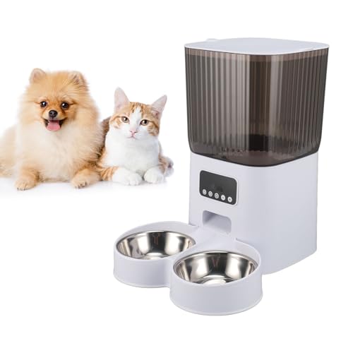 Multifunktionaler Futterspender für Haustiere, 5 L Fassungsvermögen, Intelligenter Futterspender für Haustiere, Automatischer Katzenfutterspender für Katzen, Hunde, von Pssopp