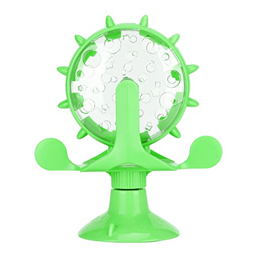 Multifunktionales Interaktives Katzenhund -Food -Leckagespielzeug, Bestes Katzenwindmillspielzeug mit Vakuumschluck, ABS -Material, Langsamer Feeder, Kätzchen Langsame Feeders (Green) von Pssopp