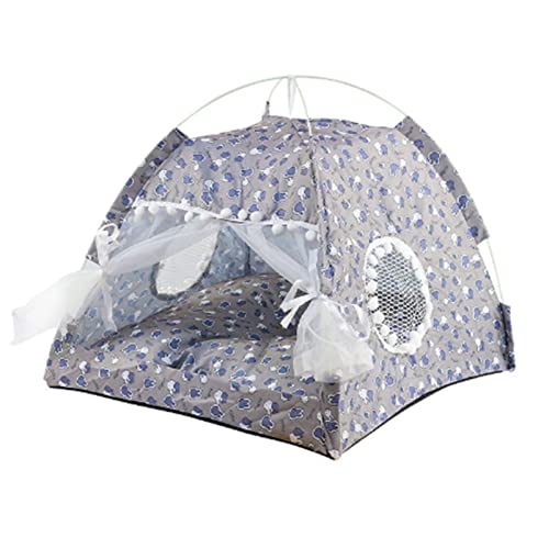 Niedliches Indoor-Haustier-Zelt, Weich und Bequem, Verhindern Rutsch Atmungsaktives Design Hunde-Zelt-Bett Geeignet für Kleine und Mittlere Hunde und Katzen mit Mesh-Tür-Fenster Niedliches Indoor-Haustier-Zelt, Weich und Bequem, Verhindern Rutsch Atmungsaktives Design Hunde-Zelt-Bett Geeignet für Kleine und Mittlere Hunde und Katzen mit Mesh-Tür-Fenster von Pssopp