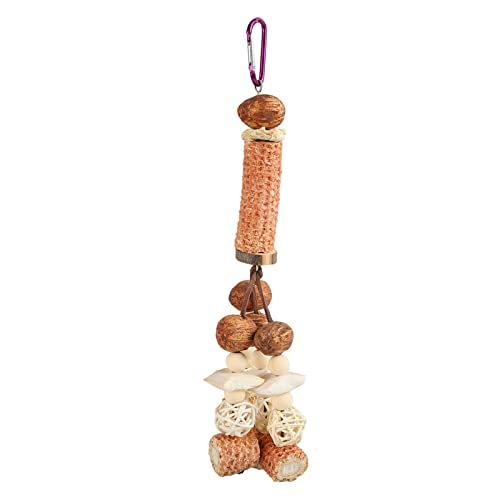 Parrot Bite Toy, Safe Parrot Corn Cob Chew Toys Lindert Langeweile Natürliche Materialien für Vögel für Nymphensittiche Rattan-Ball-Modell von Pssopp