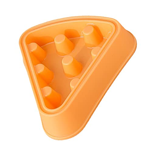 Pet Slow Feeder, Pizzaform Hundenapf Hundefutternapf Verhindert das Ersticken Slow Feeder Hundenapf mit Großer Kapazität für Hunde Katzen Haustiere (Orange) von Pssopp