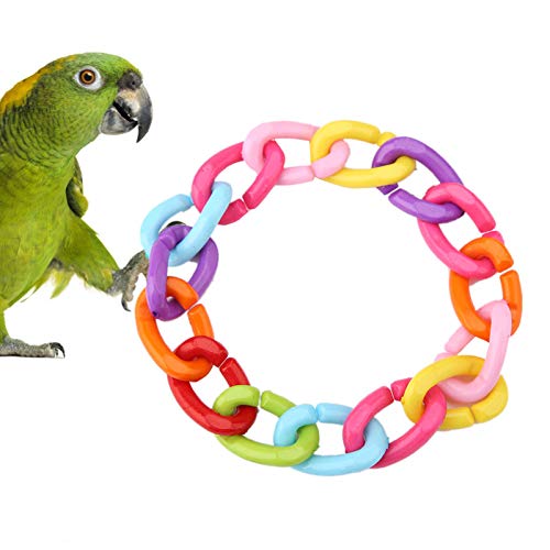Pssopp 100 Stück C-Clips Haken Kette Kunststoff Vogel C-Links Papagei Spielzeug Teile Mix Farbe DIY Pet Stand Schaukel Spielzeug für Vogel Papagei Hamster Kleintiere von Pssopp