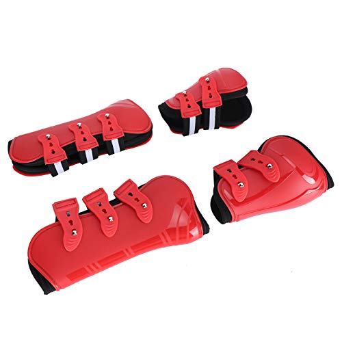 Pssopp 4PCS Horse Leg Protector Reitsehne Fetlock Boots Show Jumping Competition Beinschutz mit Weichem Futter(L) von Pssopp