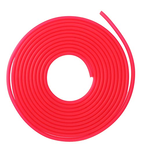 Pssopp 5 M Weicher Silikon-Aquarium-Luftpumpenschlauch mit Mehreren Farben für Aquarien, Schneidbares Sauerstoffrohr, Sicher für Fische in Süß- oder Salzwasserumgebungen (Rot) von Pssopp