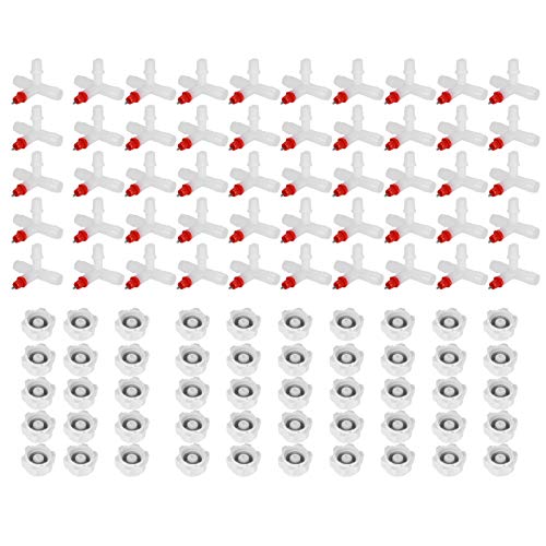 Pssopp 50 Stück Automatische Hühnerwasser-Nippel-Feeder Vollautomatische Geflügel-Tränken Kit Hühnerfarm-Wassertrinker für Hühnerfarm Füttern Trinken von Pssopp