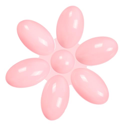 Pssopp 6 Blütenblätter Welpen Food Feeder, Anti -Slip -Boden -Design Einfach zu Reinigen zu Räumen Hochkapazität Kleine Katzen Kätzchen Food Bowl für Mehrere Haustiere (PINK) von Pssopp