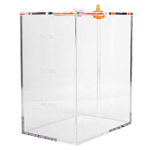Aquarium Acryl Flüssigkeitsvorratsbehälter Transparent Dosierpumpe Titration Tank mit Skala(DT-25 2.5L) von Pssopp