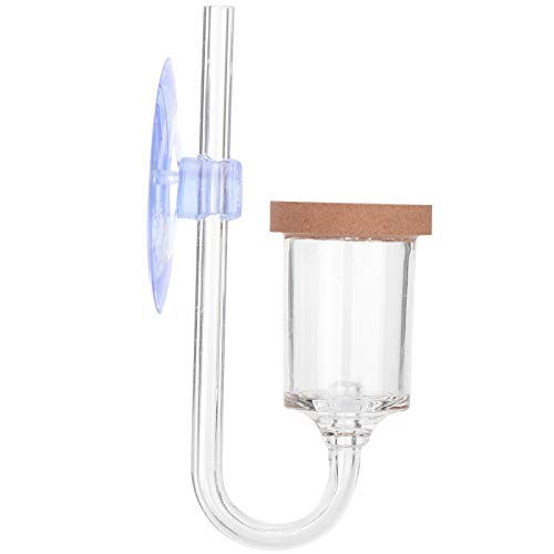 Pssopp Aquarium CO2 Diffusor 2 in 1 mit integriertem Blasenzähler Transparentes Aquarium Kohlendioxid Diffusor für Aquarium Pflanzen Wasser Gras(L) von Pssopp