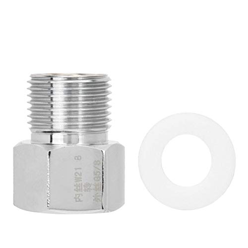 Pssopp Aquarium CO2 Regler Adapter Aquarium CO2 Zylinder Anschlusskonverter Aquarium CO2 Regler W21.8 G5/8 Konverter Anschluss mit Dichtung für Aquarium(G5/8 zu W21.8) von Pssopp